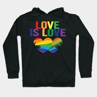 Love is love rainbow, gay lesbian pride Hoodie